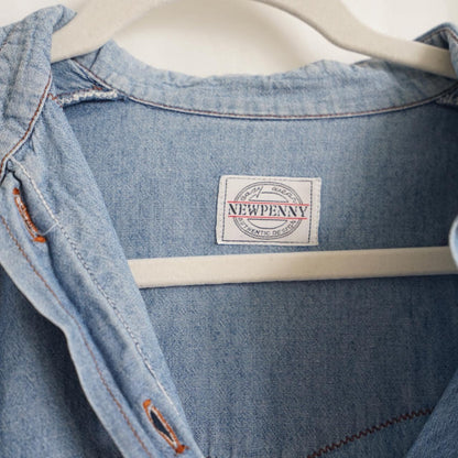 Vintage denim Shirt size M - embroidered