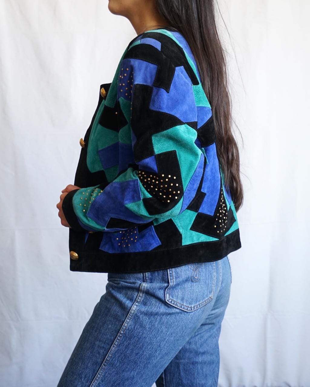 Vintage 80s leather jacket size M-L Dino'z