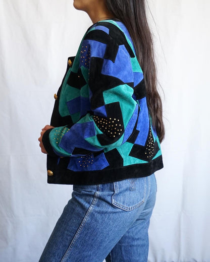 Vintage 80s leather jacket size M-L Dino'z