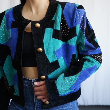 Vintage 80s leather jacket size M-L Dino'z