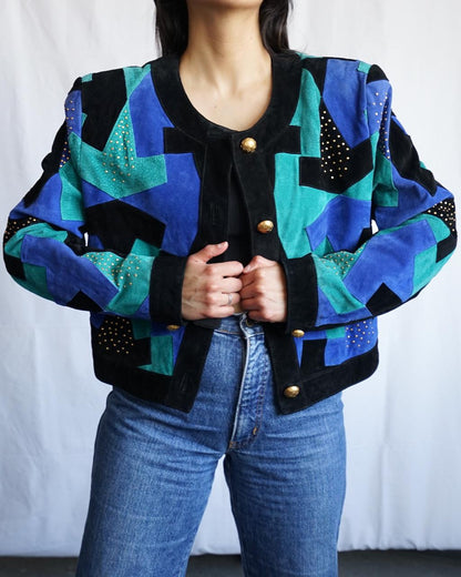 Vintage 80s leather jacket size M-L Dino'z