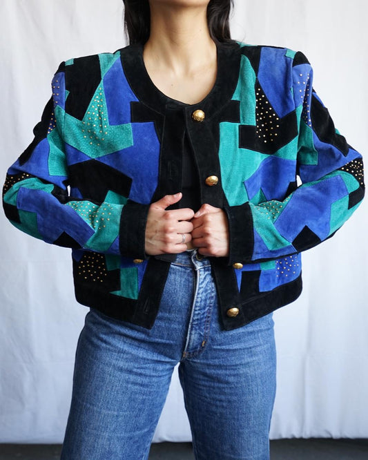 Vintage 80s leather jacket size M-L Dino'z