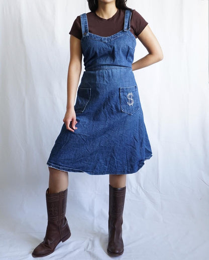 Vintage 90s denim dress Size L