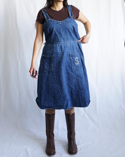 Vintage 90s denim dress Size L