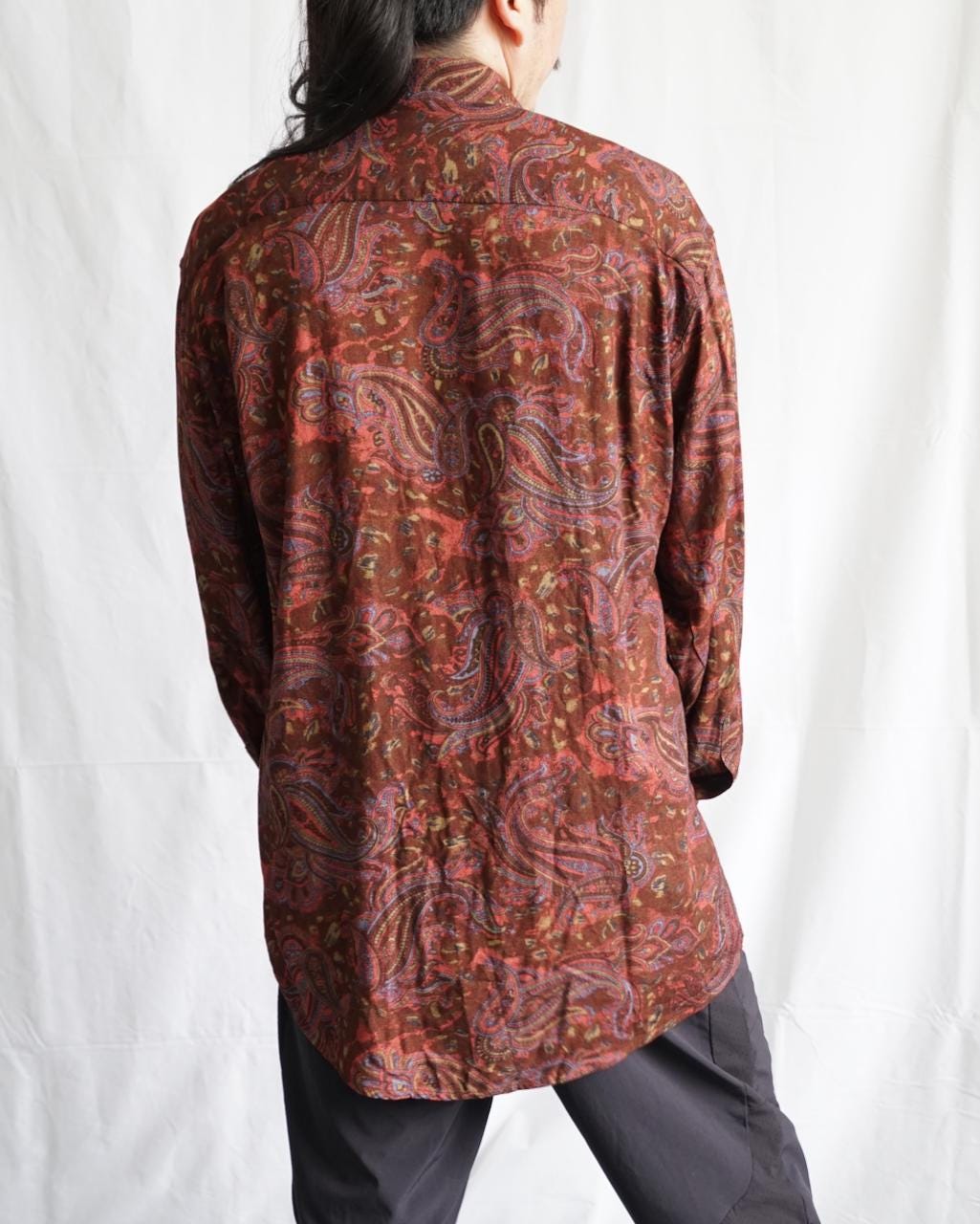 Vintage 80s shirt men size L paisley
