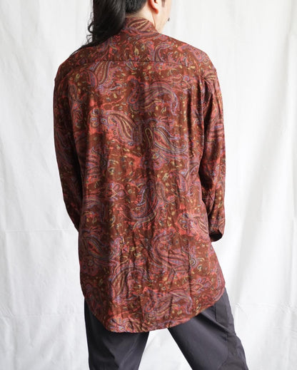 Vintage 80s shirt men size L paisley