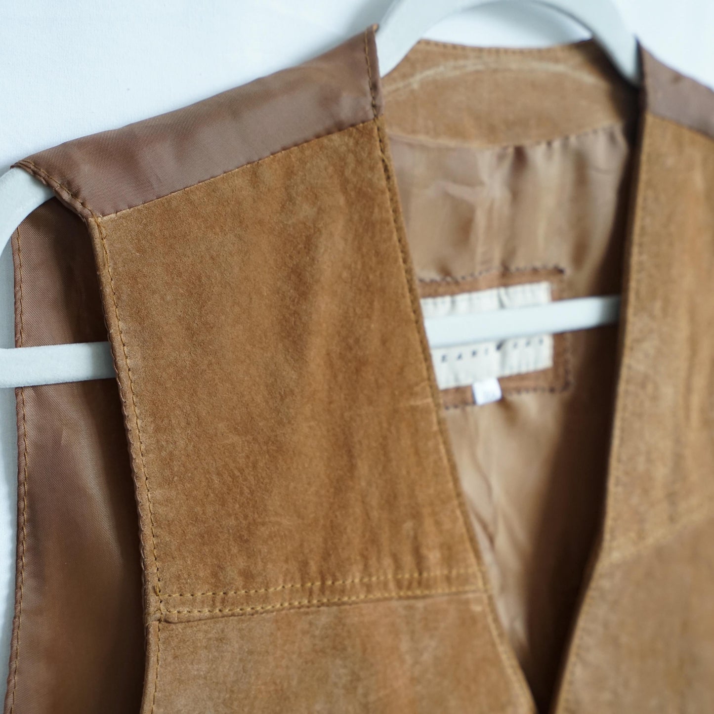 Vintage 70s suede Vest men Size M