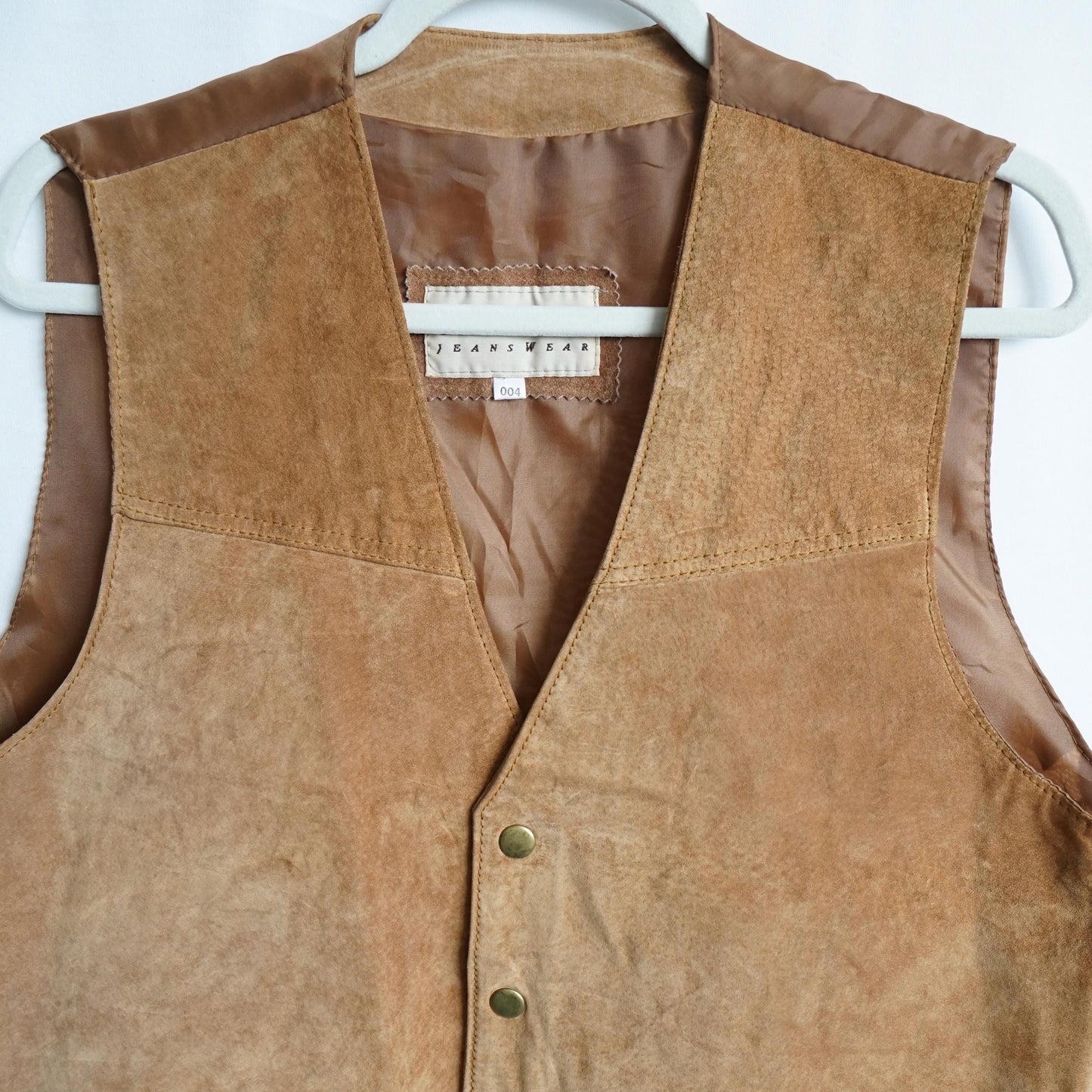 Vintage 70s suede Vest men Size M