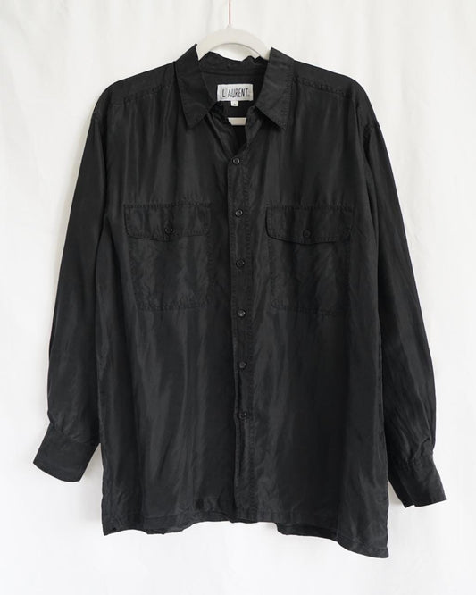 Vintage 80s silk shirt size S-M