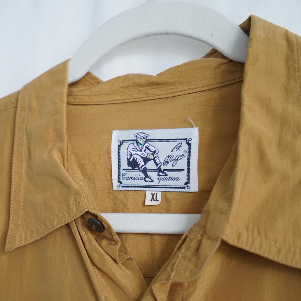 Vintage 80s silk shirt size XL