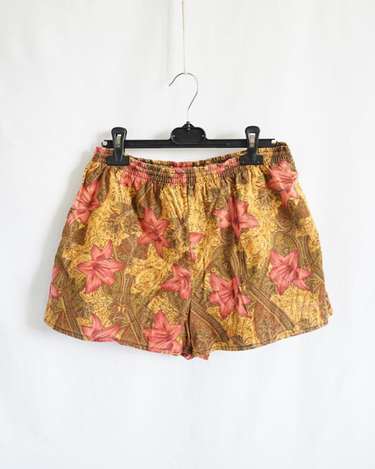 Vintage 80s Swim Shorts Size S floral
