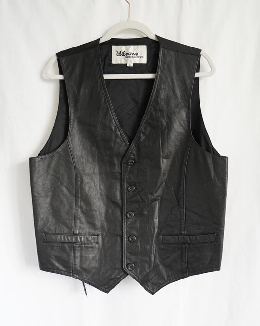 Vintage leather Vest Size XL biker