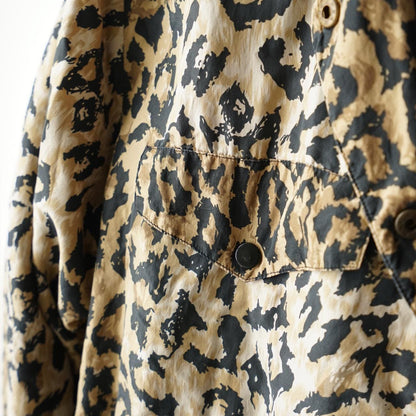 Vintage 90s silk jacket Size L animal print