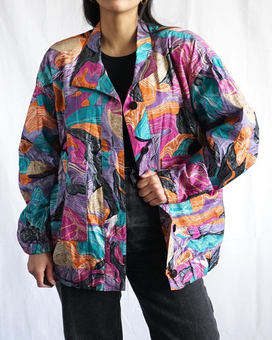 Vintage 80s colorful Jacket Size M