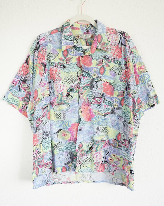 Vintage 80s shirt size M colorful
