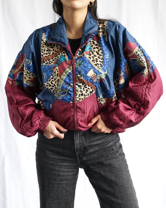 Vintage 80s Sport Jacket Size M leo print