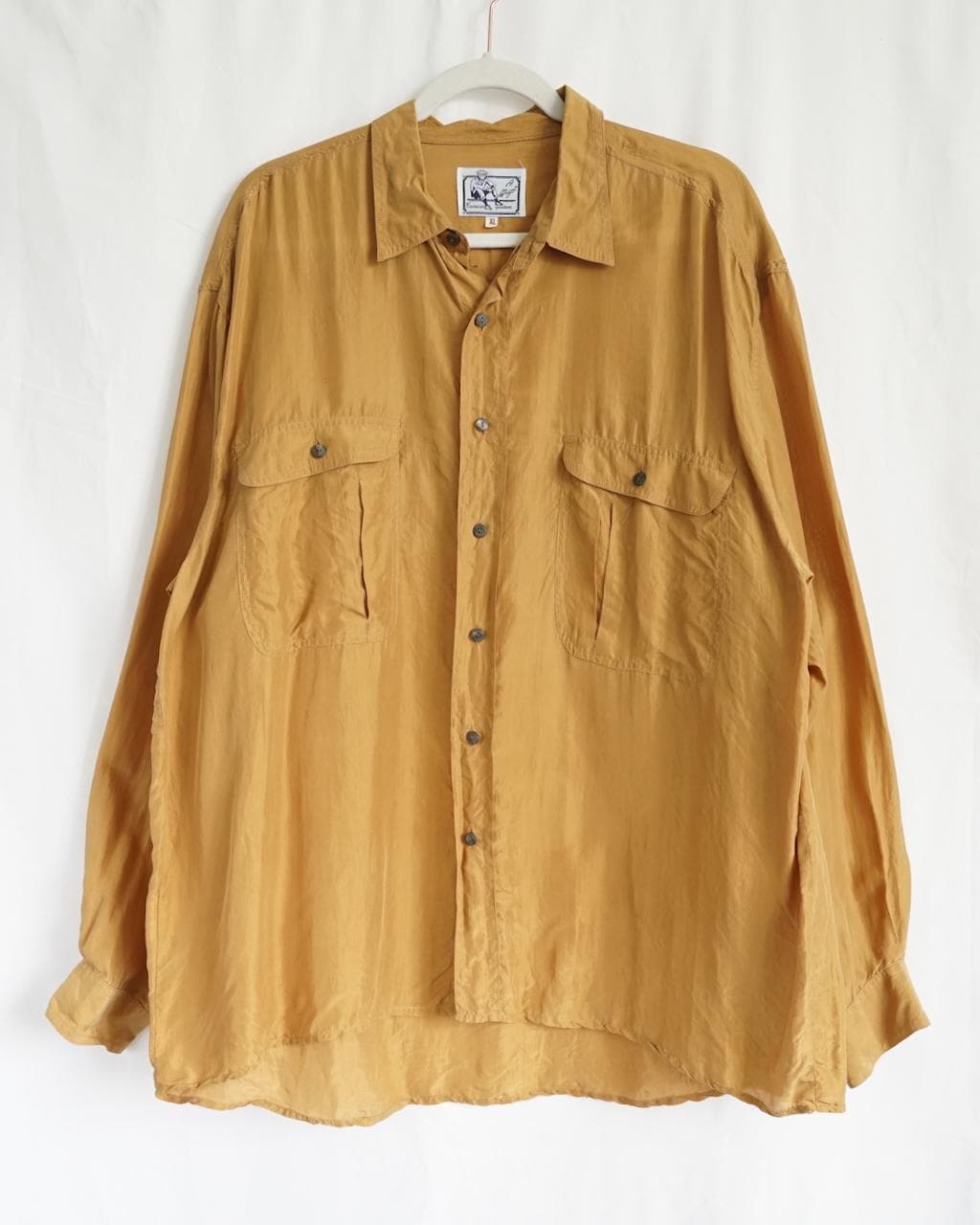 Vintage 80s silk shirt size XL