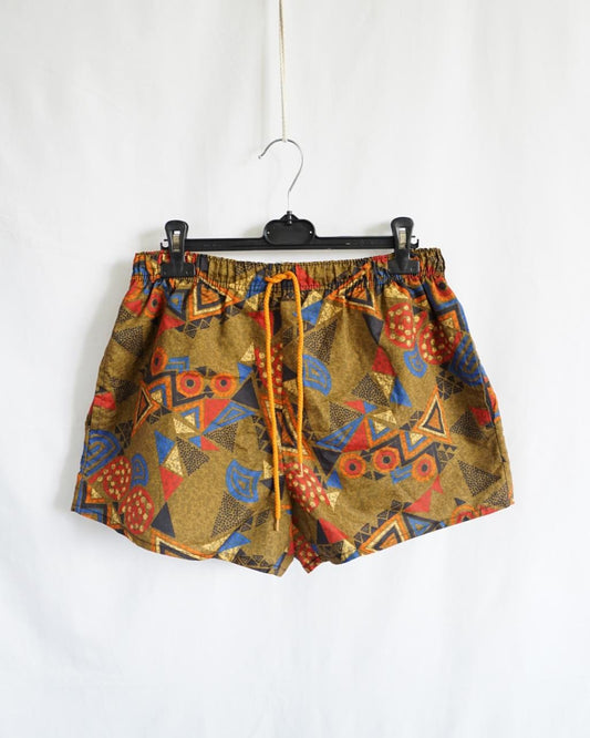 Vintage 80s Swim Shorts Size S geometric