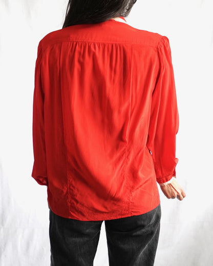 80s Les Copains Silk Blouse Size M Made in Italy