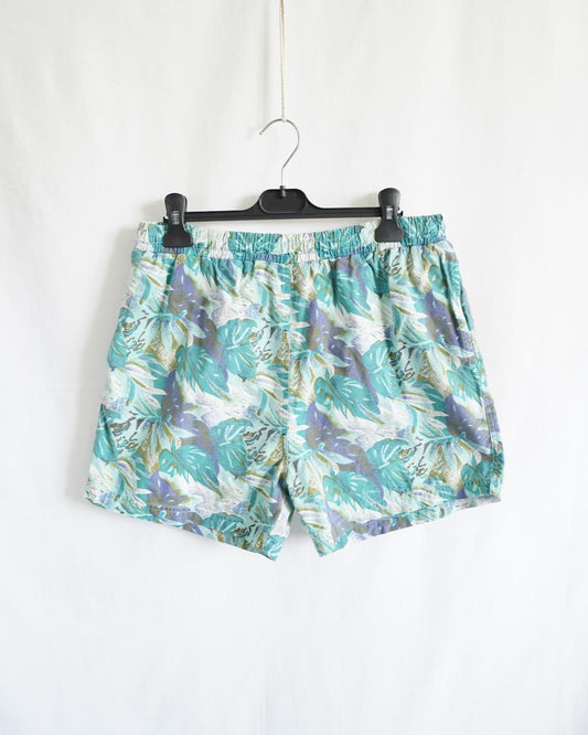 Vintage 80s Swim Shorts Size XL fish pattern