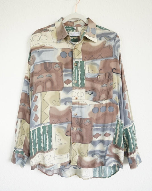 Vintage 80s shirt size L geometric