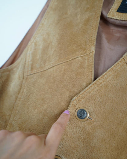 Vintage 70s suede Vest Size L