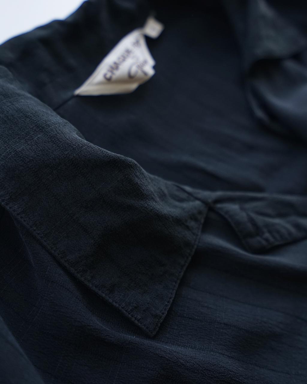 Vintage Silk Blouse Size M-L black