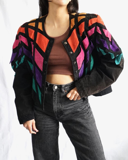 Vintage 80s leather jacket size L Dino'z