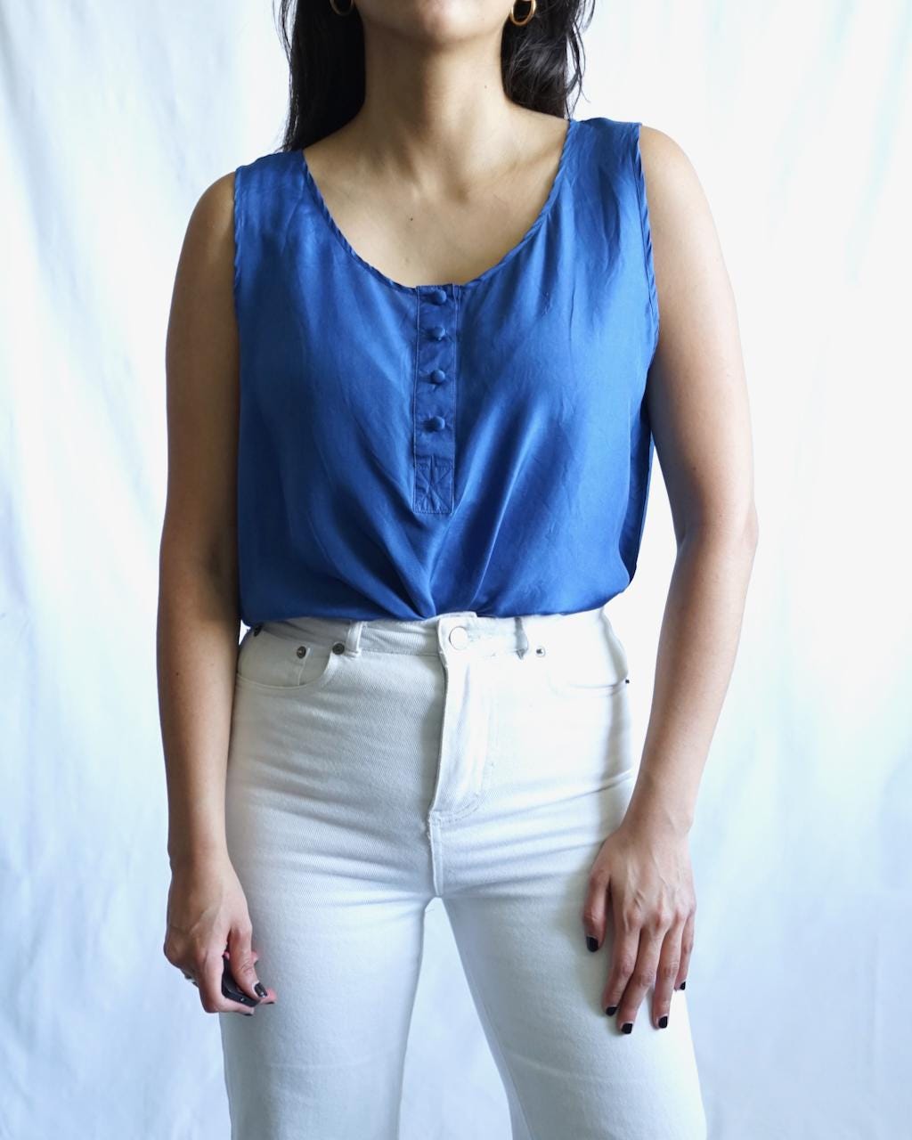 Vintage Silk Blouse Size L