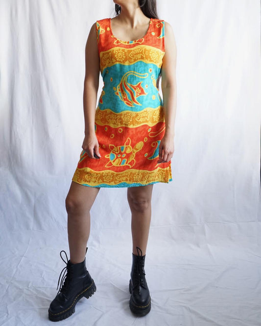 Vintage 90s Mini Shirt Dress Size S/M