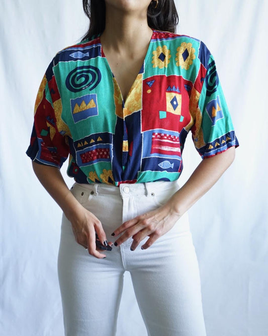 Vintage 80s Blouse size M