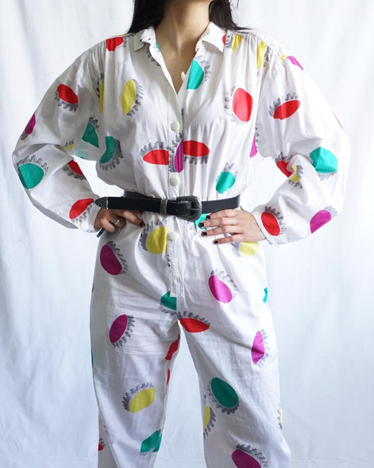 Vintage 80s jumpsuit size L retro