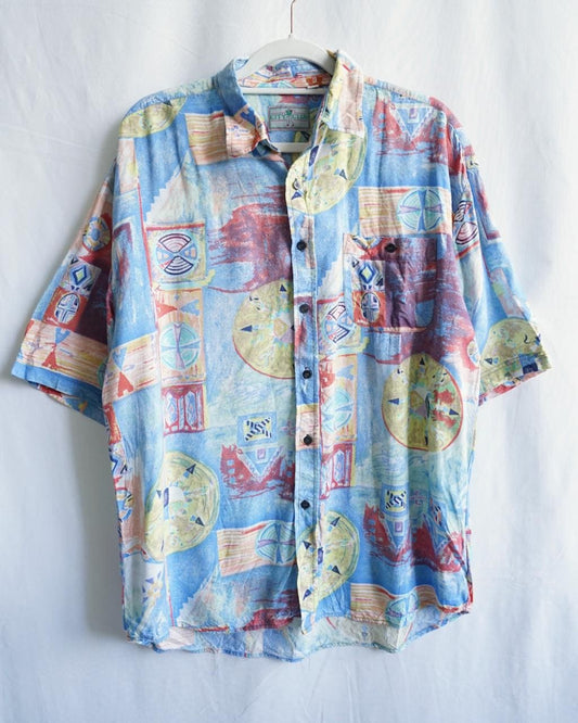 Vintage 80s shirt size XL colorful