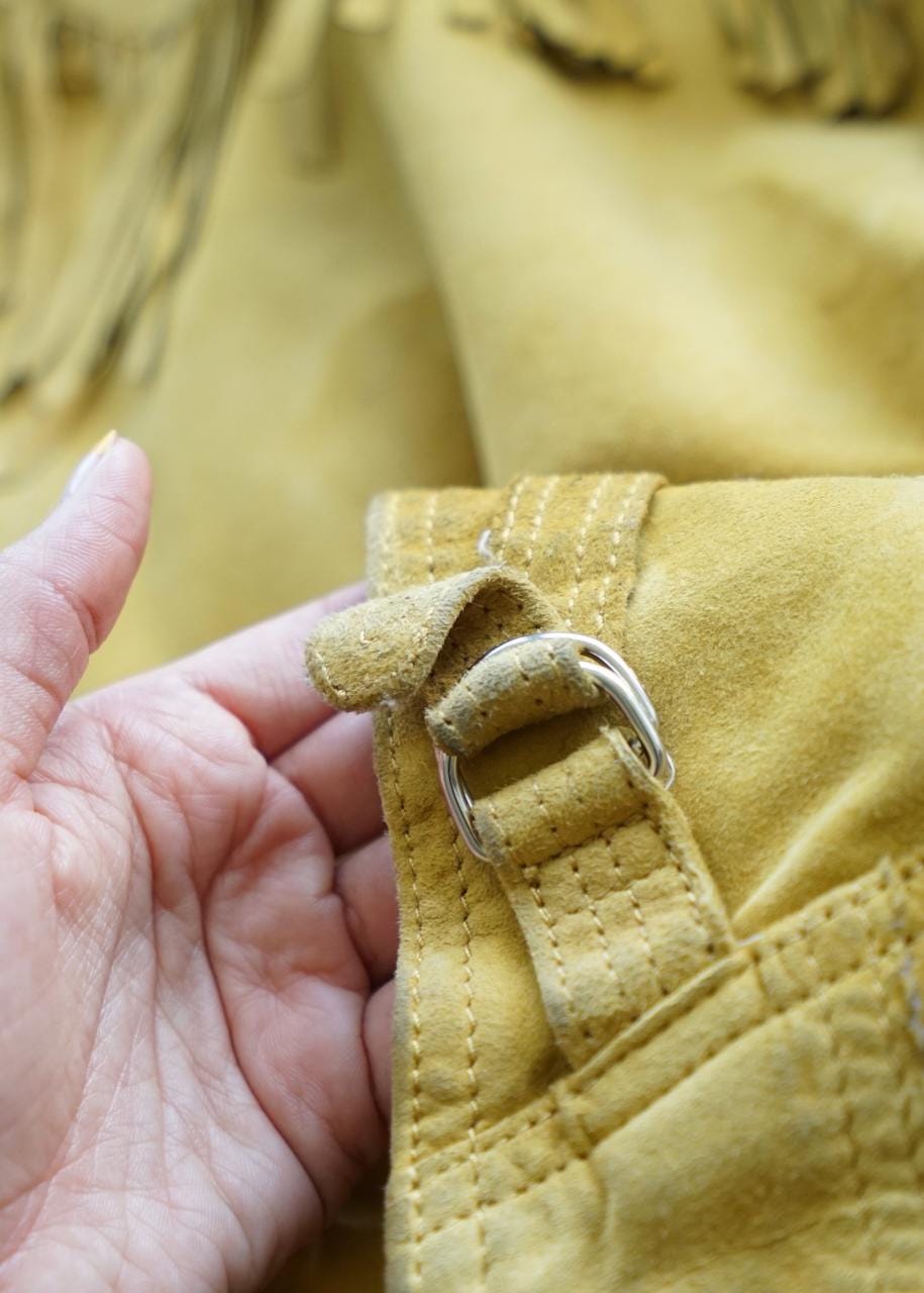 Vintage 70s fringes suede Jacket Size L