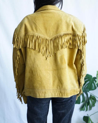 Vintage 70s fringes suede Jacket Size L