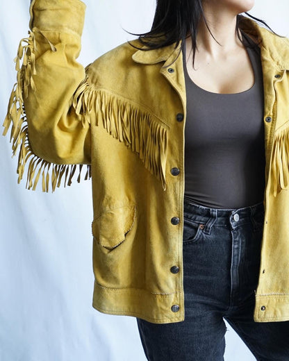 Vintage 70s fringes suede Jacket Size L