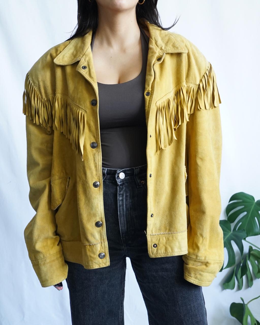 Vintage 70s fringes suede Jacket Size L