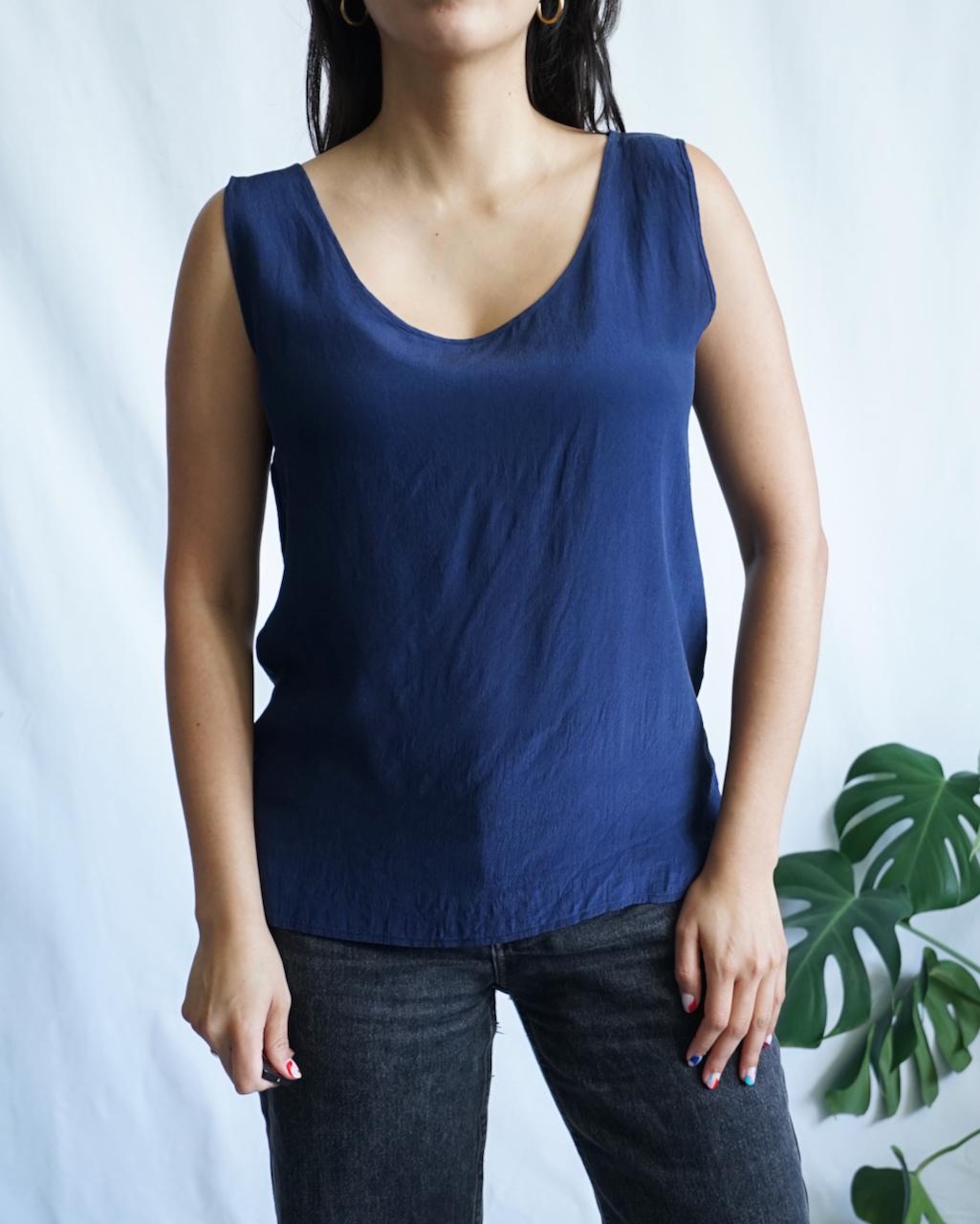 Vintage 90s Silk Blouse Size M
