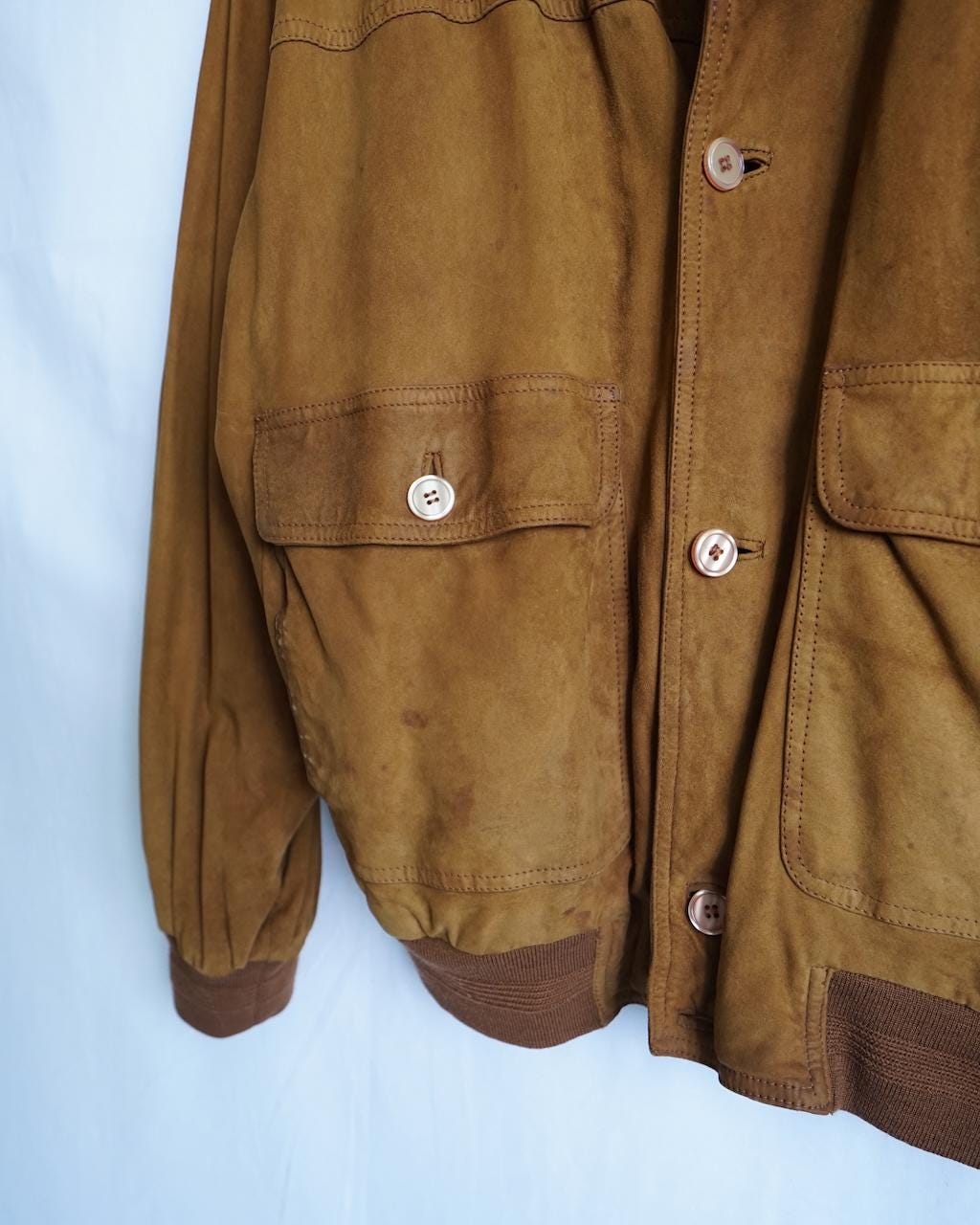 Vintage 70s suede jacket size XL brown
