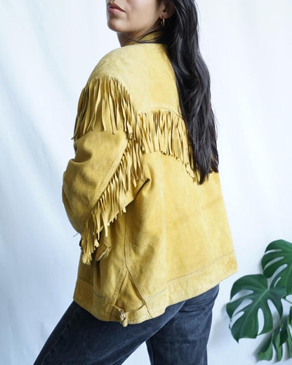 Vintage 70s fringes suede Jacket Size L