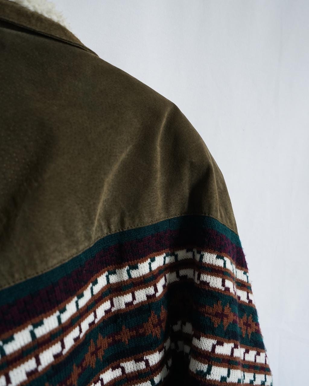 Vintage Leather Bomber Jacket Size M