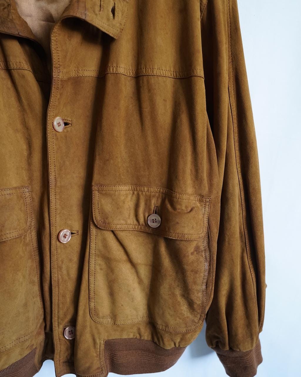 Vintage 70s suede jacket size XL brown