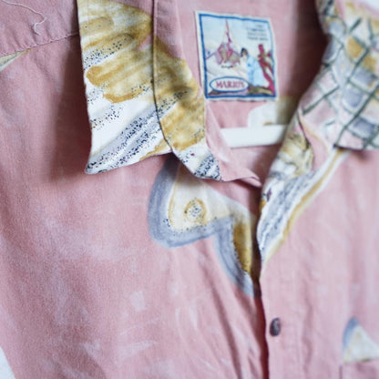 Vintage 80s shirt size L light pink