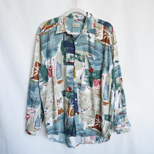 Vintage 80s shirt size L colorful