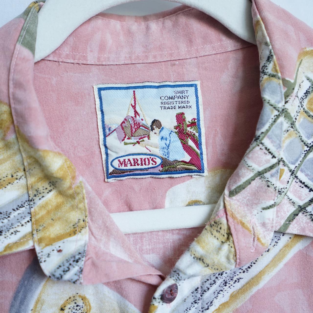 Vintage 80s shirt size L light pink
