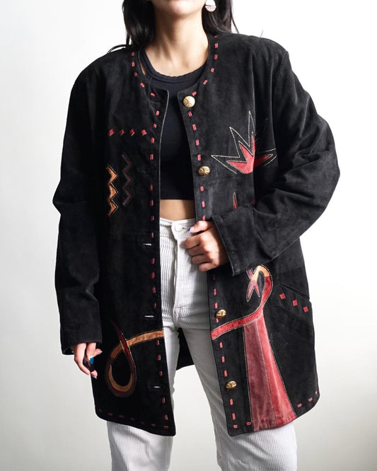 Vintage 80s Dino'z leather coat size L