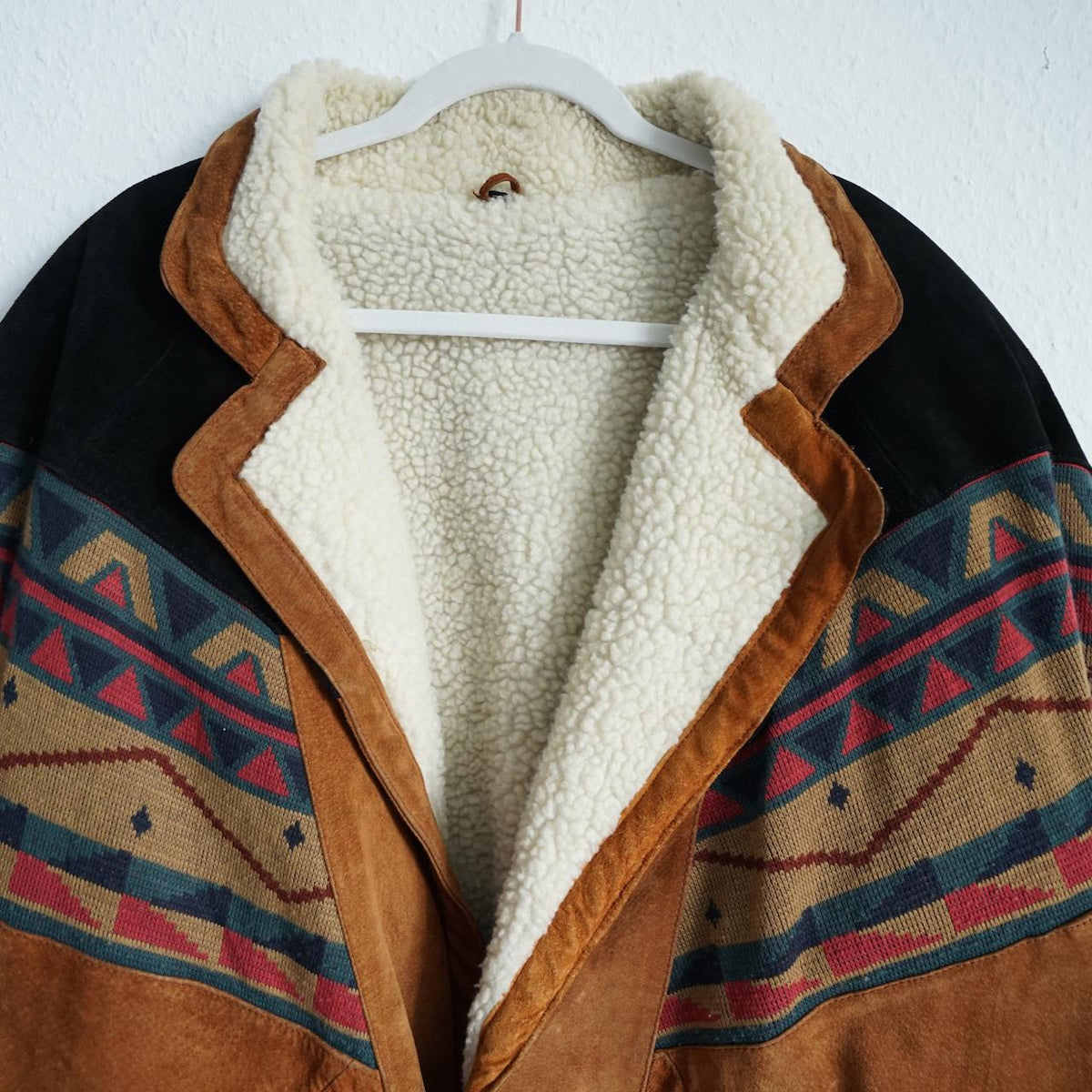 Vintage Leather Bomber Jacket Size L