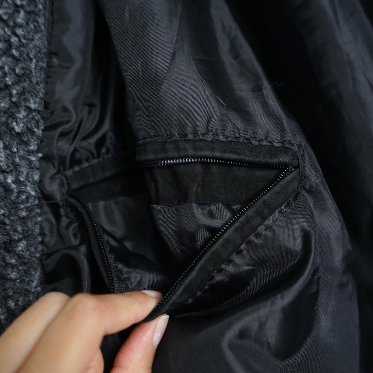 Vintage Leather Bomber Jacket Size XL