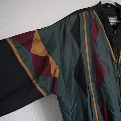 Vintage 80s Silk Bomber Jacket Size XL
