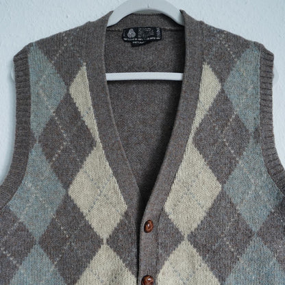 Vintage 80s Vest size L-XL pure wool